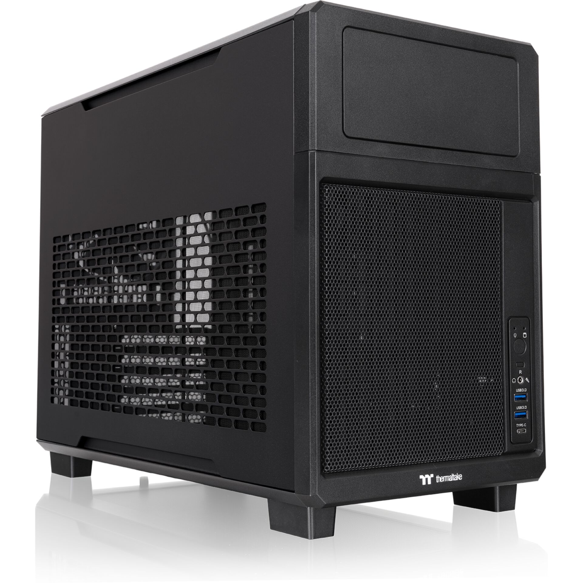 Gehäuse, PC-Gehäuse, Midi-Tower, Schwarz, Front-USB