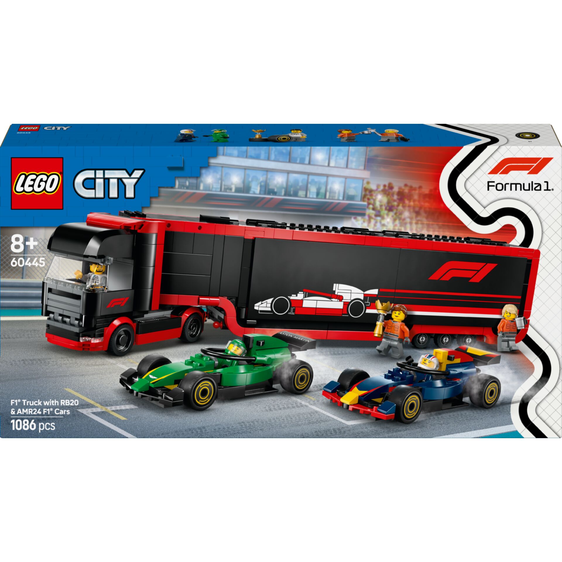 Lego, City, Formuła 1, Truck trailer, Racing cars