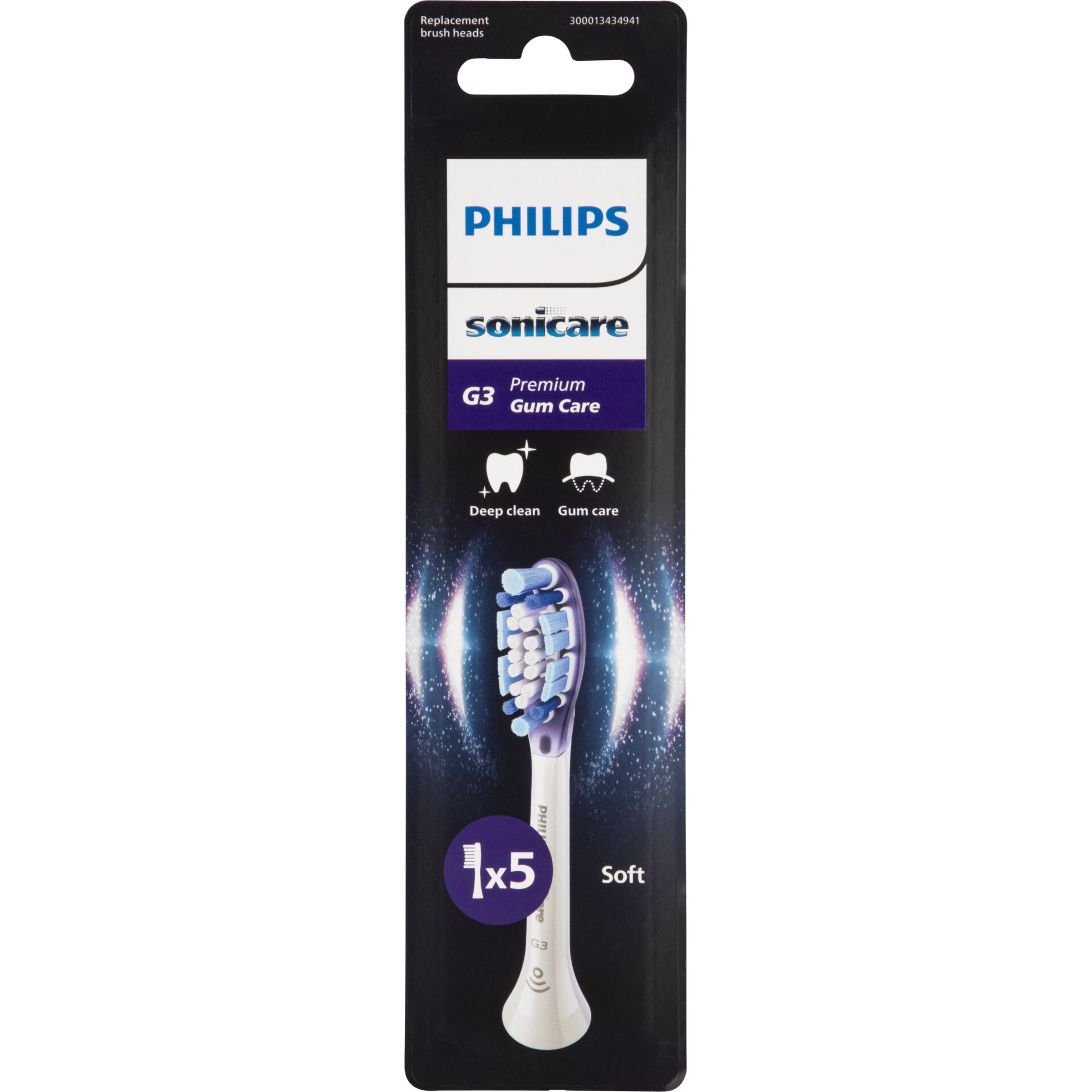 Zahnbürstenkopf, Schallzahnbürstenkopf, weich, Sonicare, G3