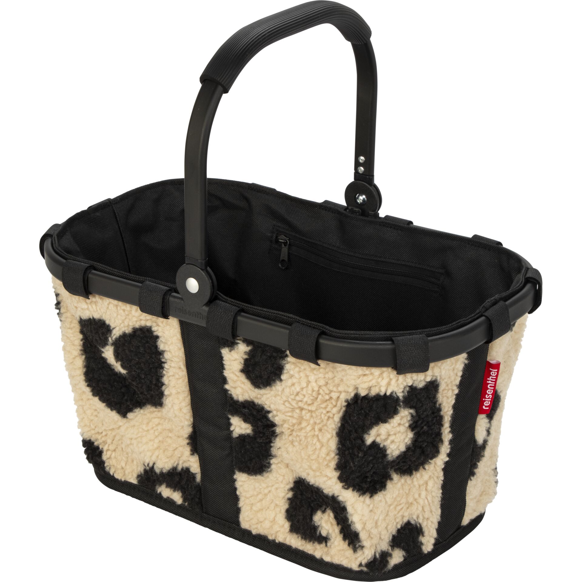 Wolltasche, Tasche, Leopard Muster, Felloptik, Tragetasche