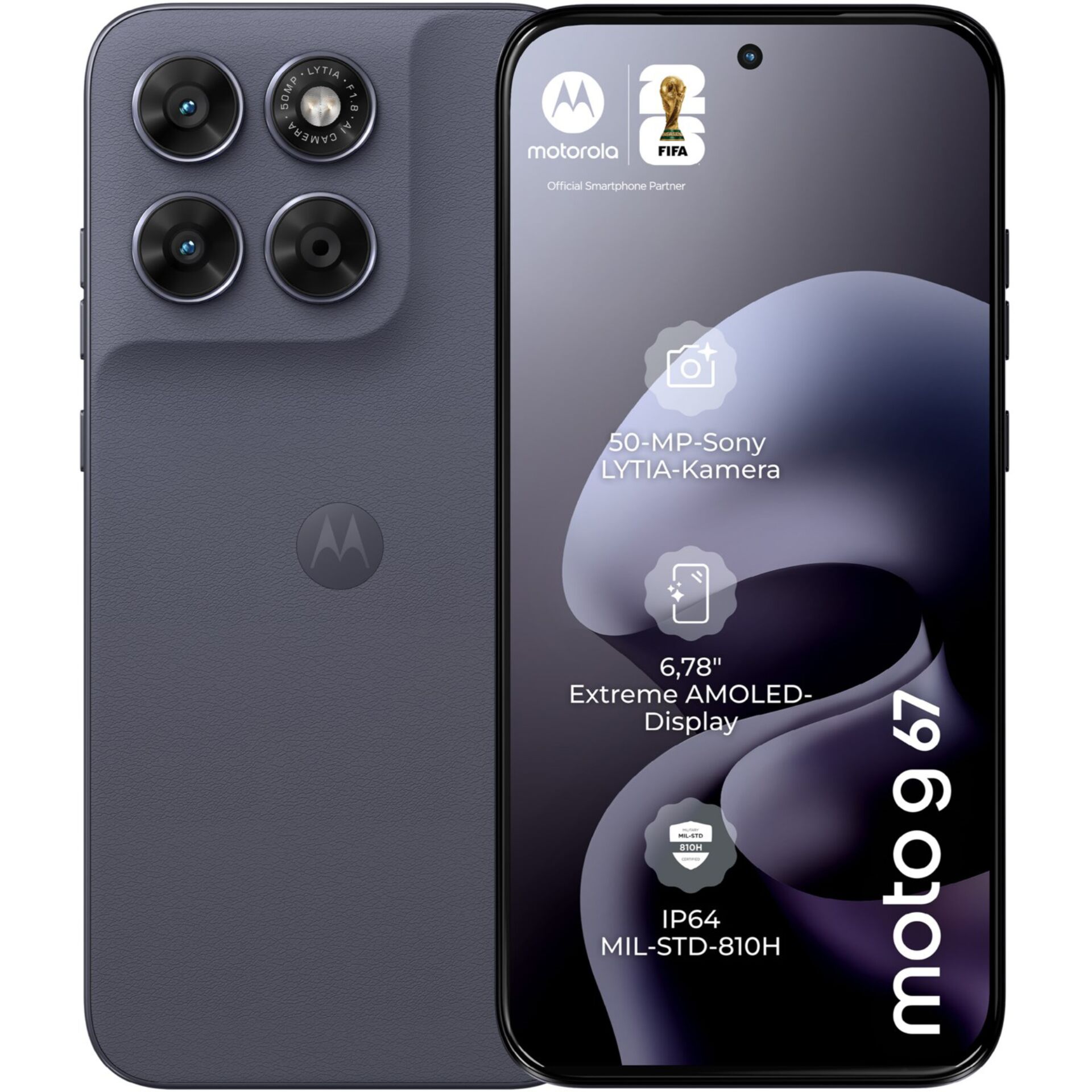 smartphone, Kamera, 6,7 Zoll, AMOLED-Display, Glasrückseite