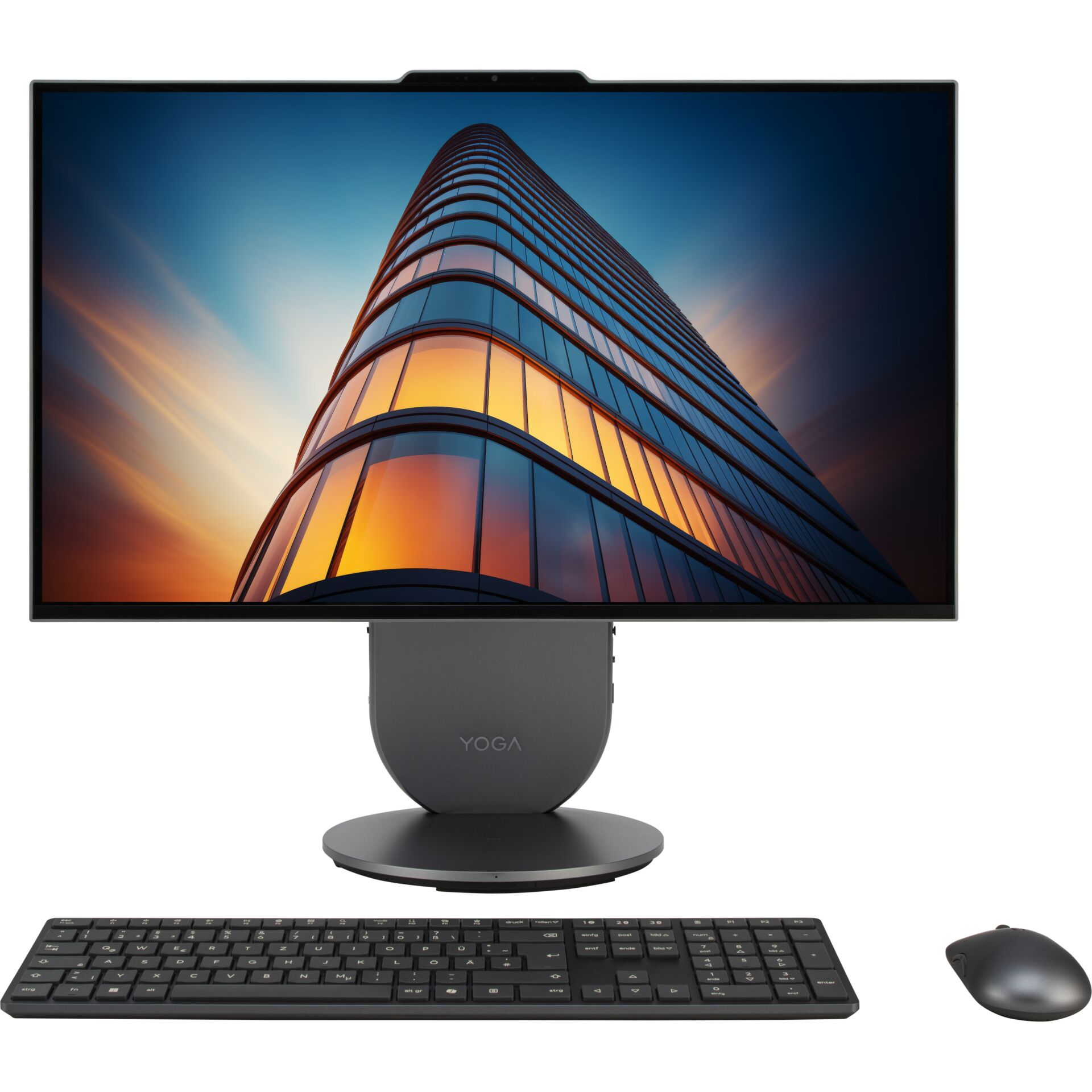 monitor, display, Bildschirm, Lenovo Yoga, Intel Core, All-in-One PC, Monitor, Wireless keyboard, Wireless mouse, YOGA desktop