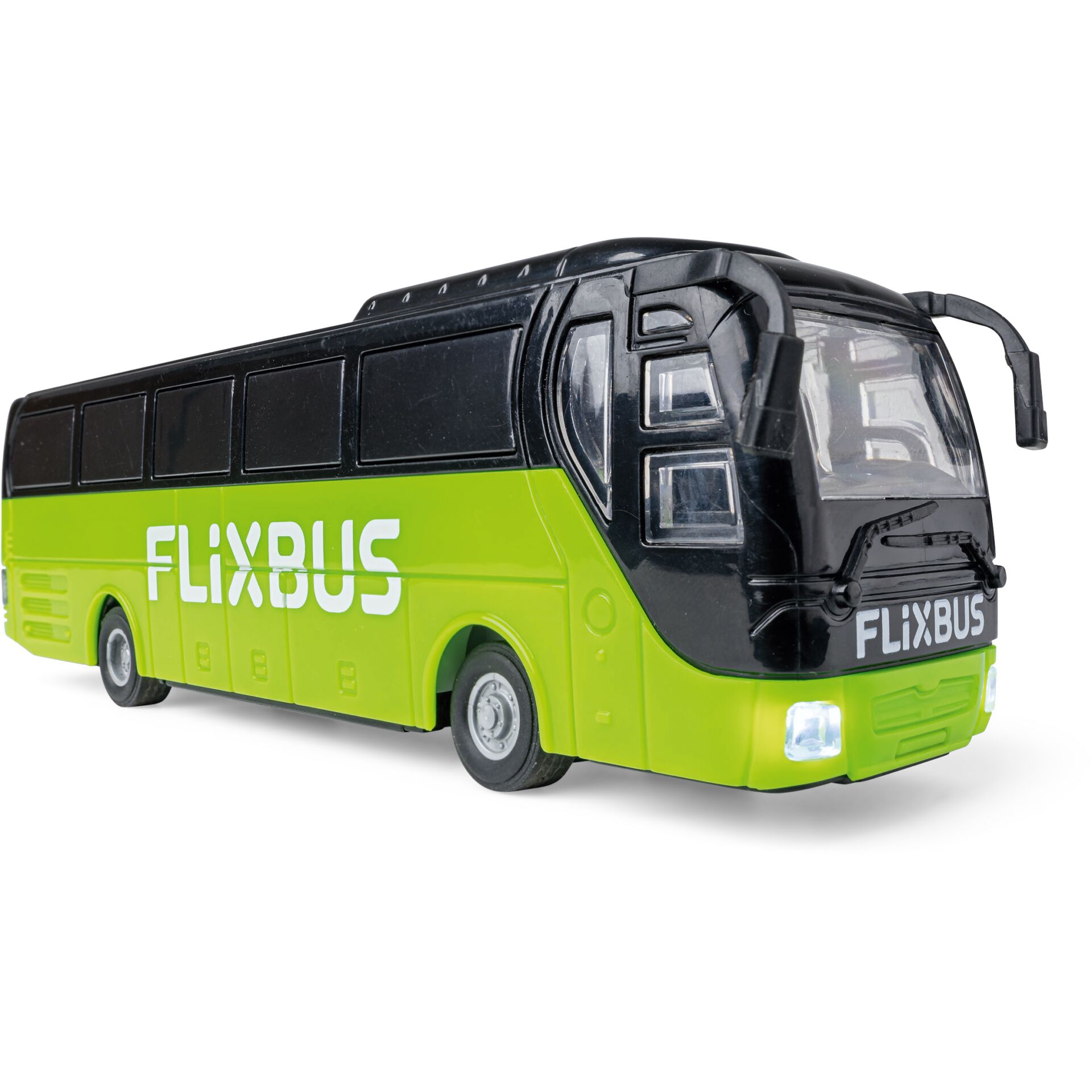Bus, Modellbus, grüner Bus, Vorderlichter, Fenster