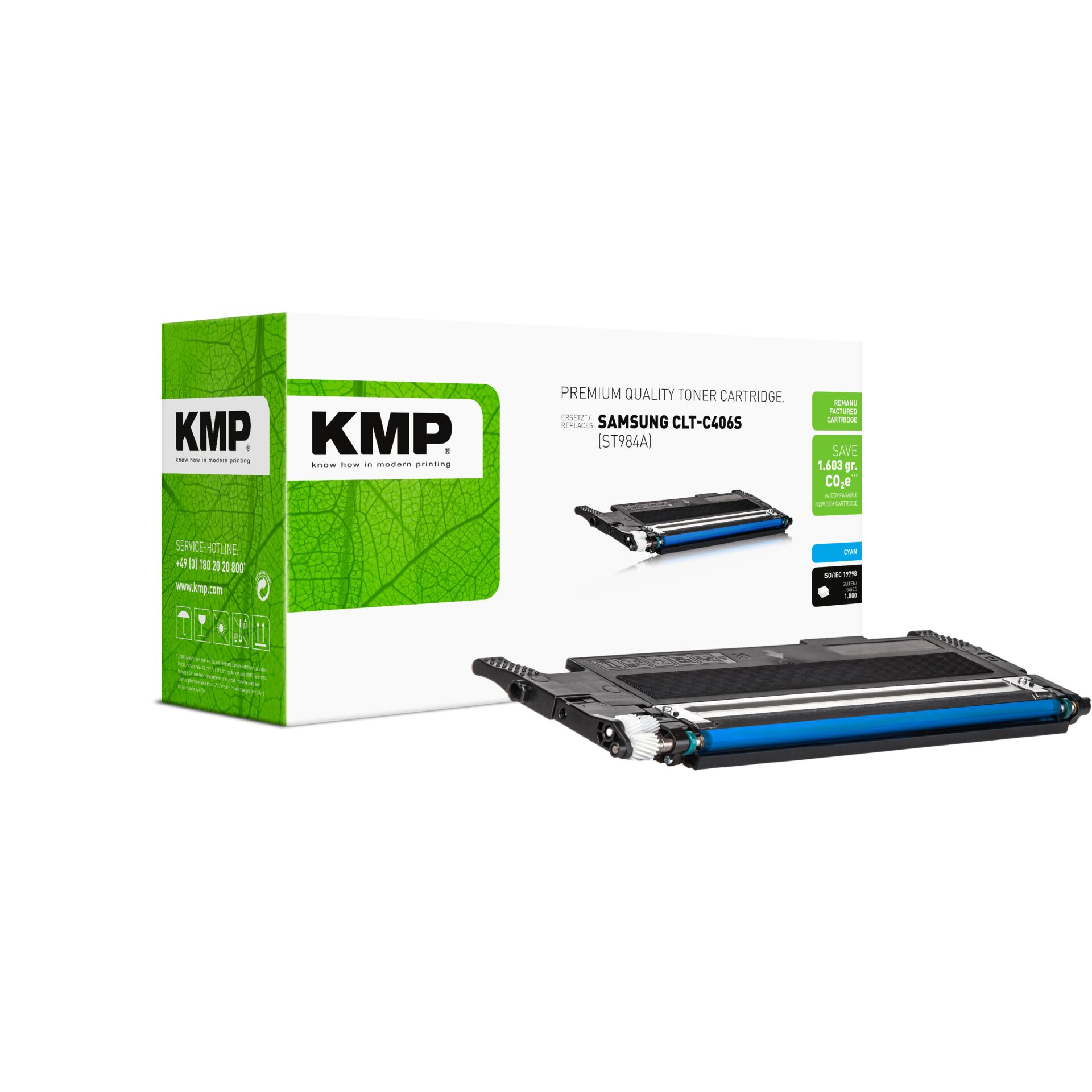 Computerausrüstung, Elektronik, Hardware, Werbung, Adapter, Toner-Kartusche, Druckerpatrone, KMP, Blaues Rollensystem, Kompatibilität