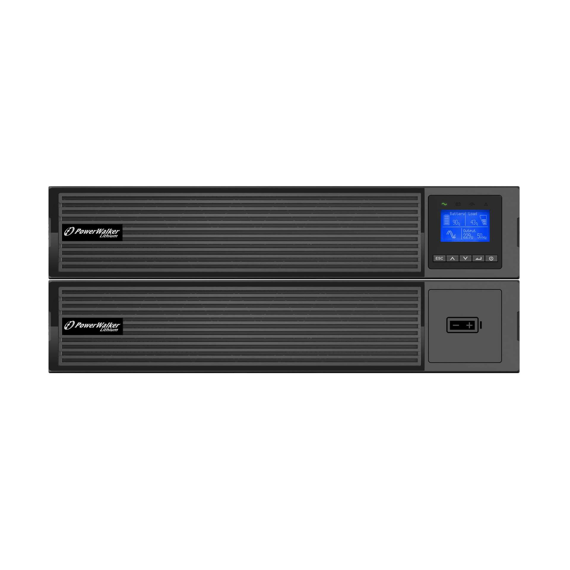 US, DE, rackmount, Batterie, Anzeige
