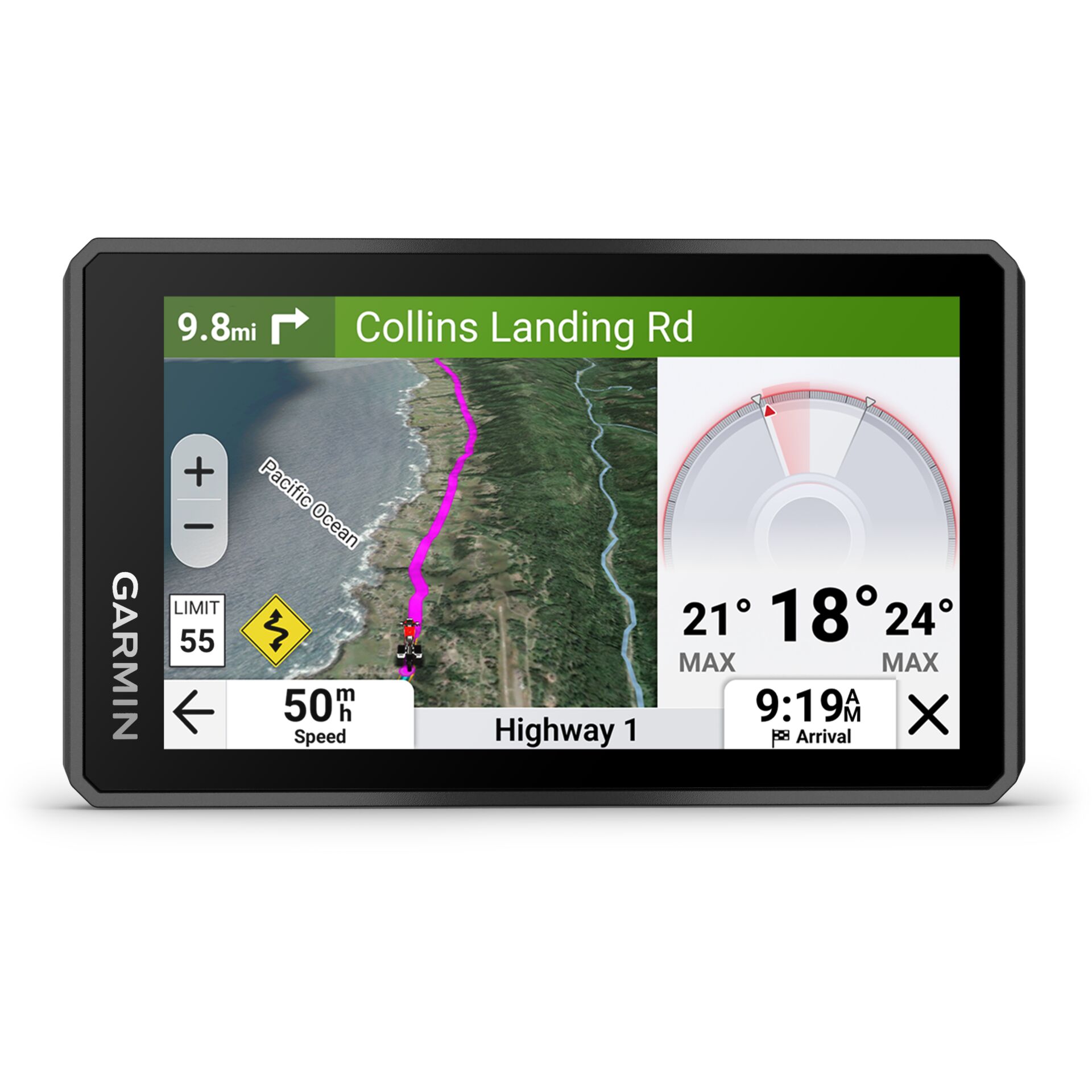 GPS-Gerät, Navigationssystem, Garmin, Touchscreen, Kartenverfolgung