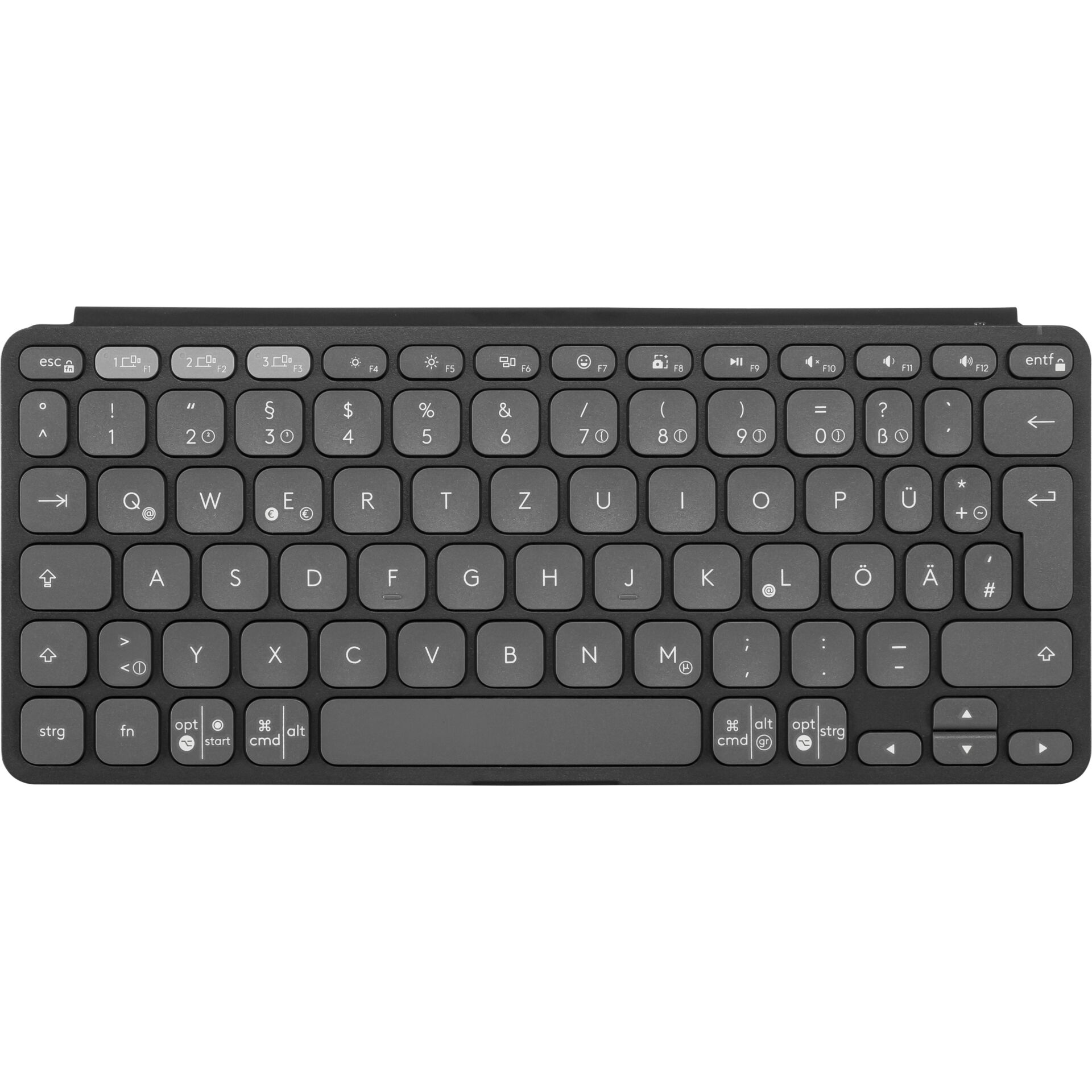 Tastatur, QWERTZ-Tastatur, Kompakt-Tastatur, Schreibtastatur, Schwarz