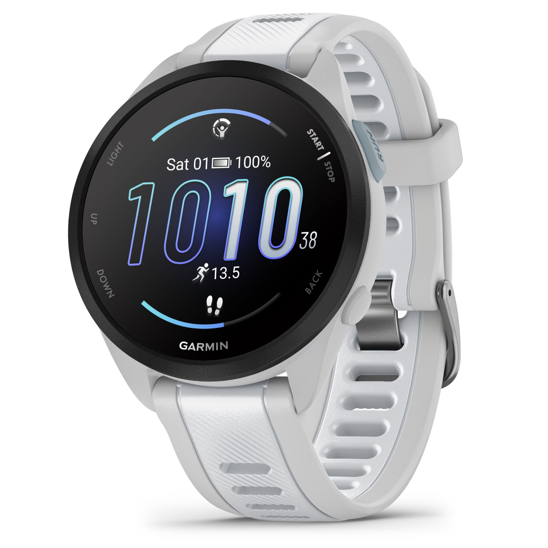 Smartwatch, Garmin, Weiß, Digitalanzeige, Fitnessuhr