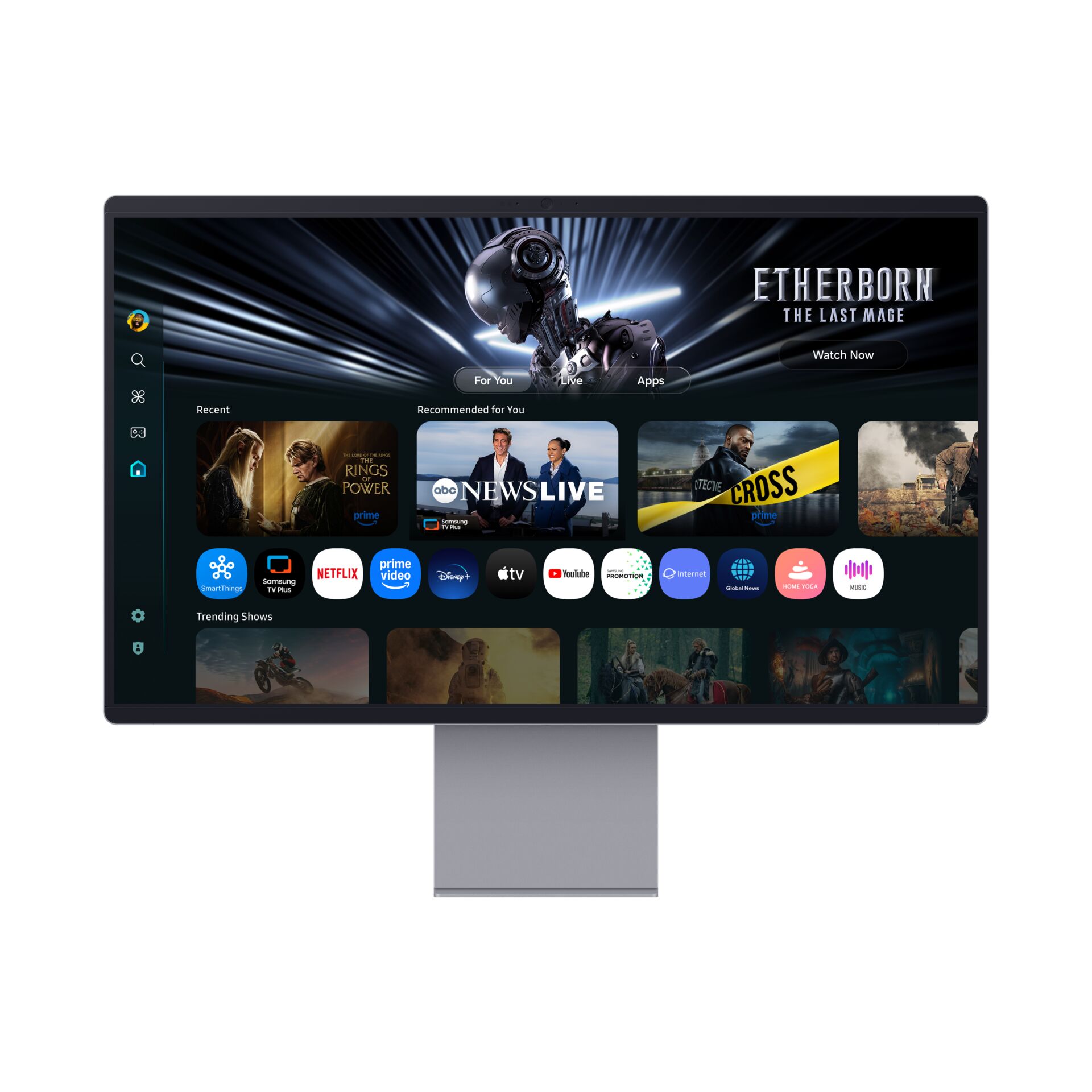 monitor, TV-Ständer, Gaming-Oberfläche, Fernseher, curved-screen