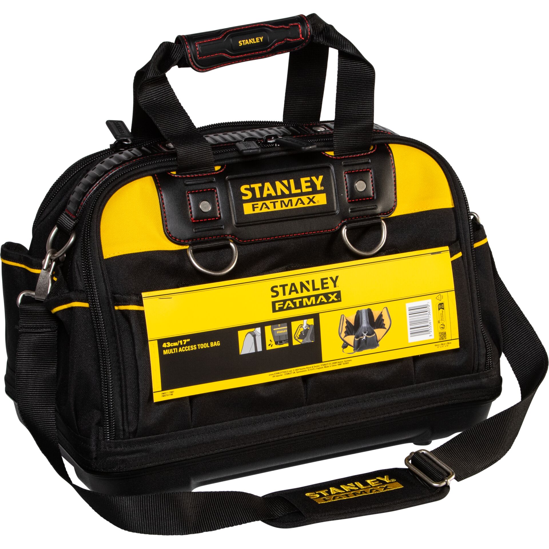 Werkzeugtasche, Werkzeugkoffer, Stanley, schwarz-orange, Tragegurt, Werkzeugtasche, Stanley, Fatmax, Schwarz Gelb, Kompakt