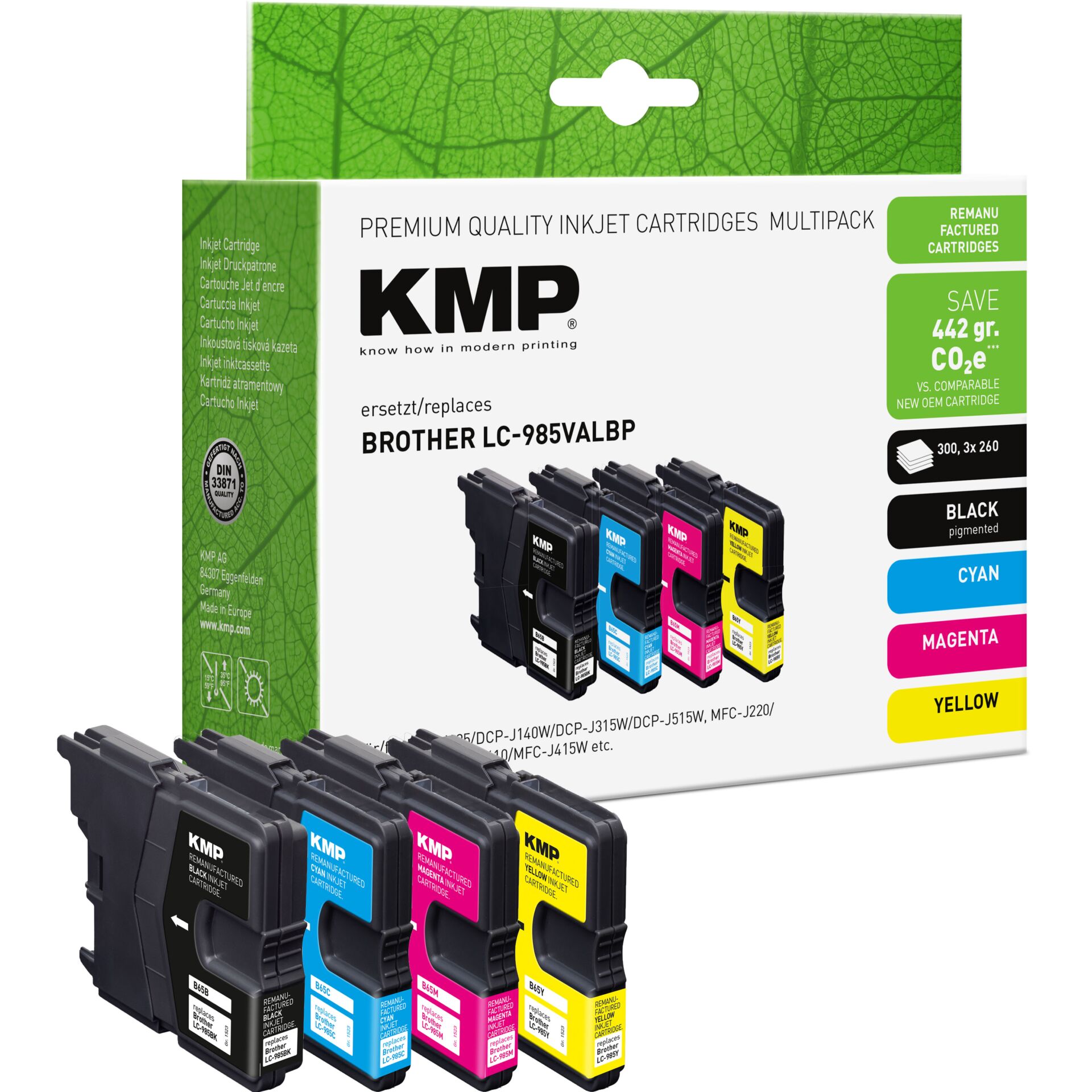 Computerausrüstung, Elektronik, Hardware, Adapter, QR Code, Tintenpatronen, KMP, Multipack, Farbig, Kassette