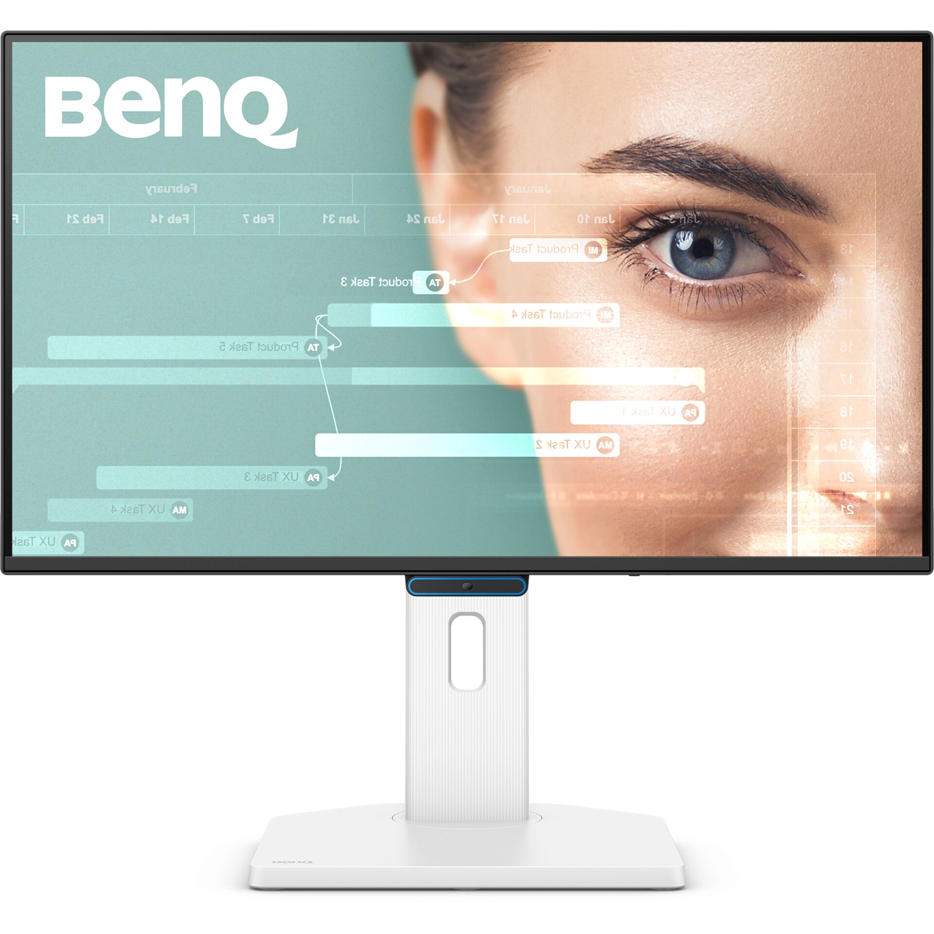 Monitor, Vertical mount, LED, 24 Zoll, Schwarz/Weiß