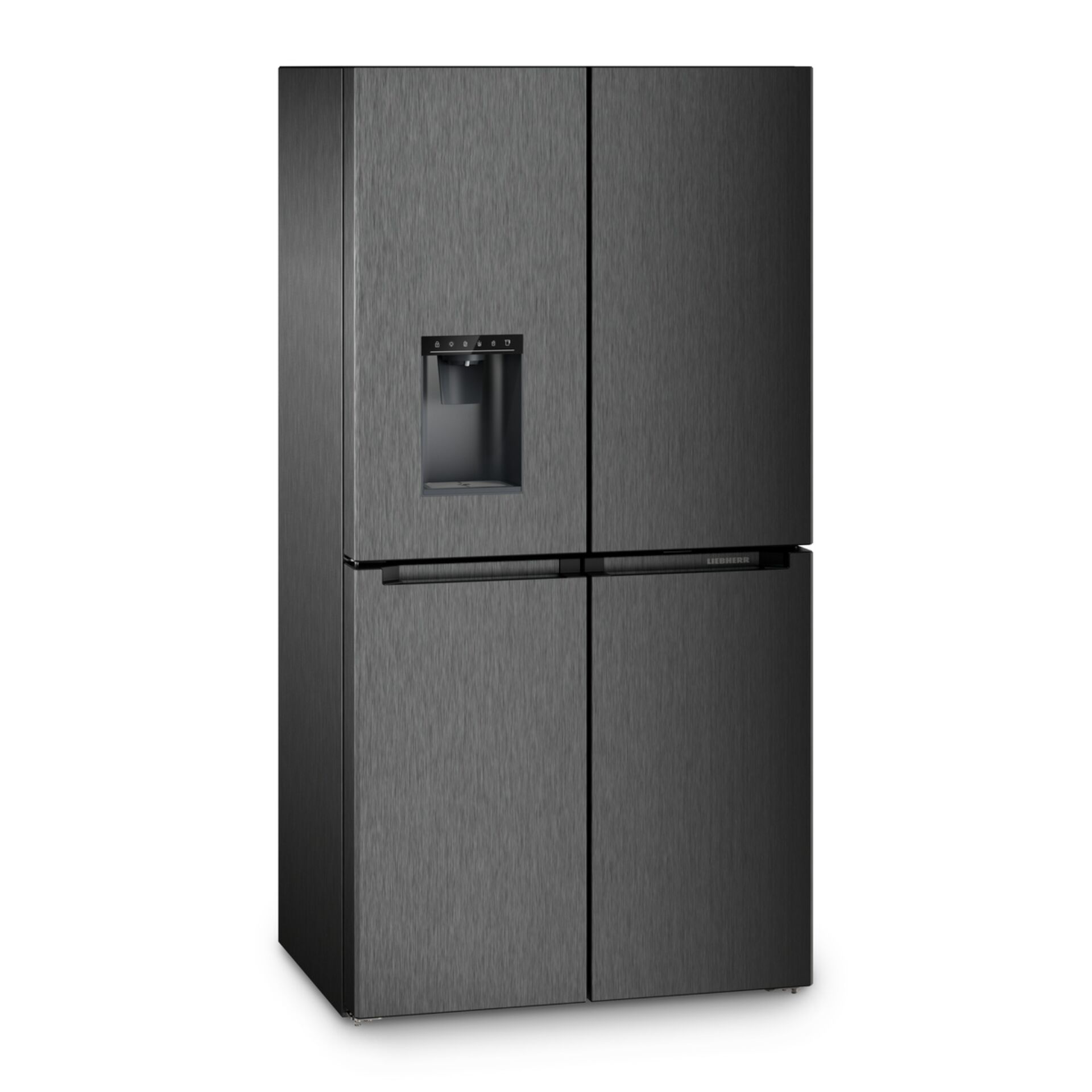 Kühlschrank, Side-by-Side, Edelstahl, Wasserspender, Gefrierfach-unterteil