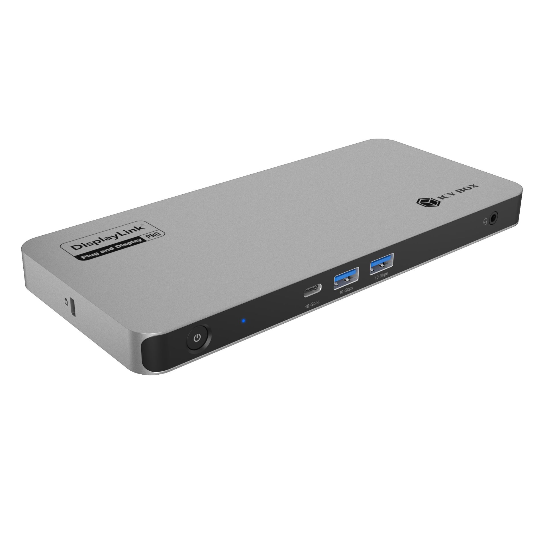 DisplayLink, Docking Station, USB-C, USB 3.0, Metallisch-grau