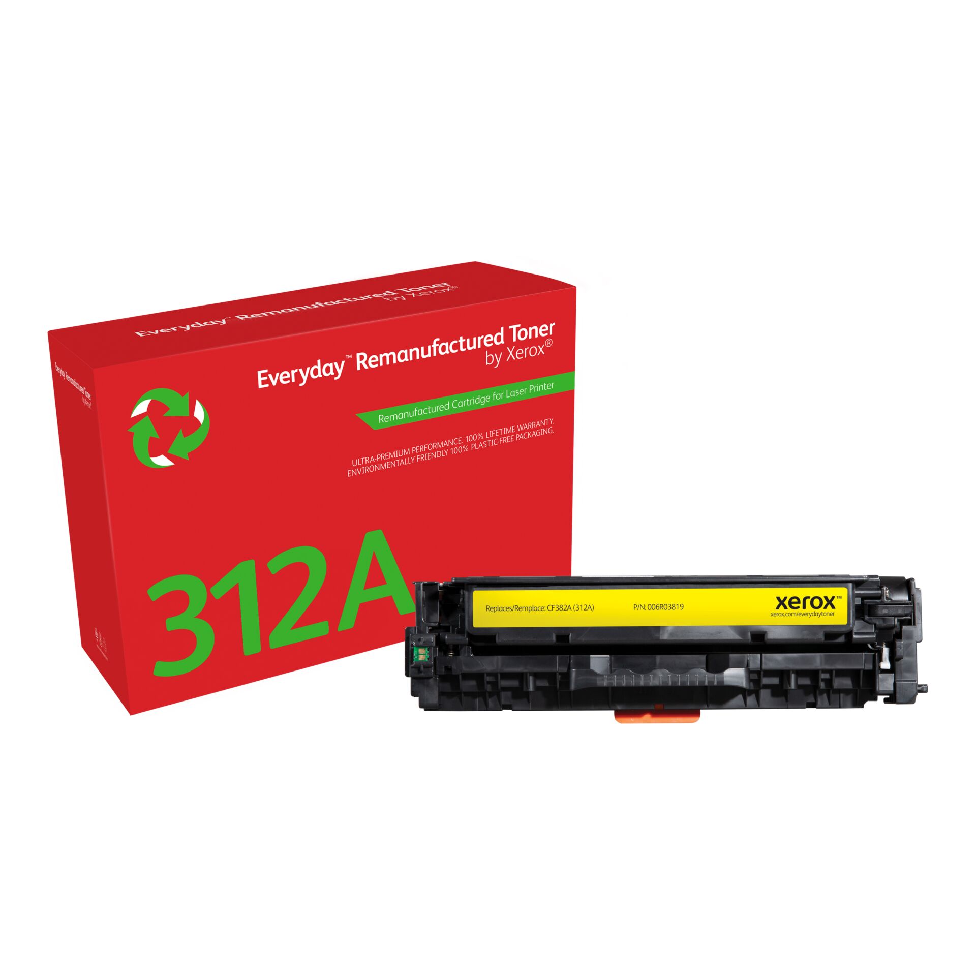 Tonerpatrone, Laserdrucker, Remanufacturiert, Kassette 312A, Gelber Toner