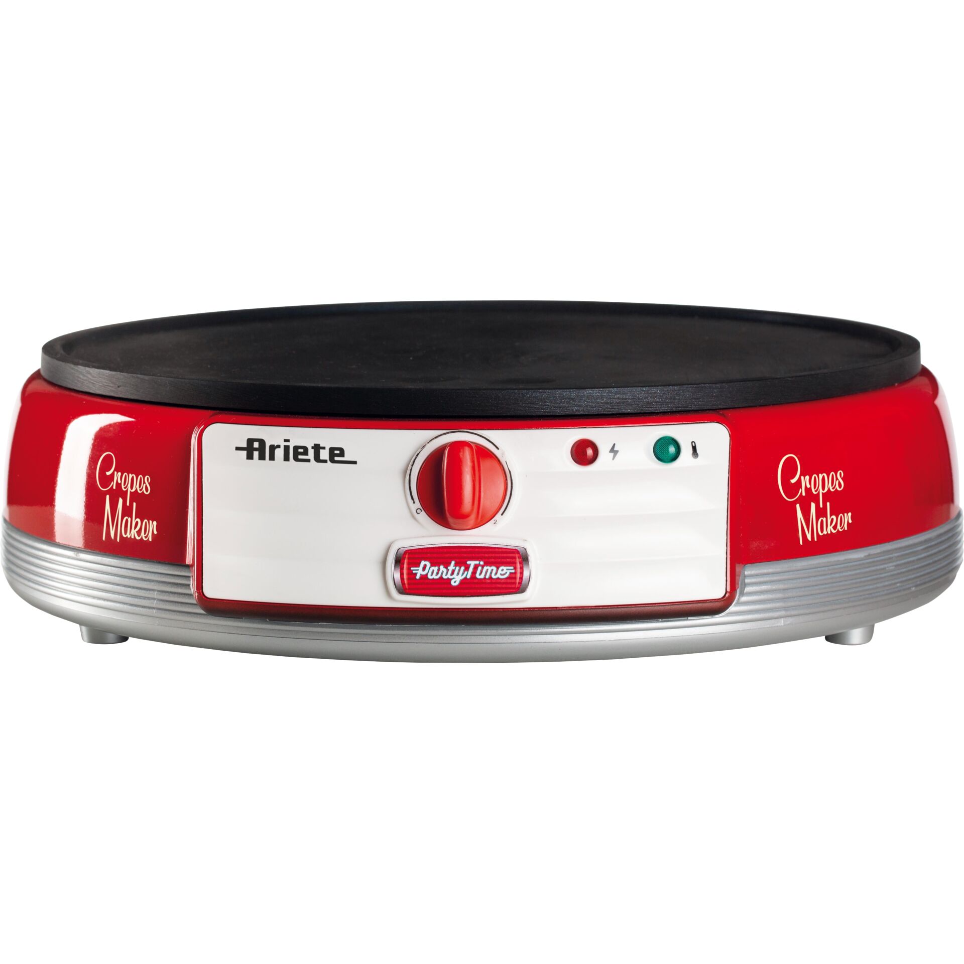 Elektrogrill, Crepe Maker, Roter Teller, Tischgerät, Kochplatte