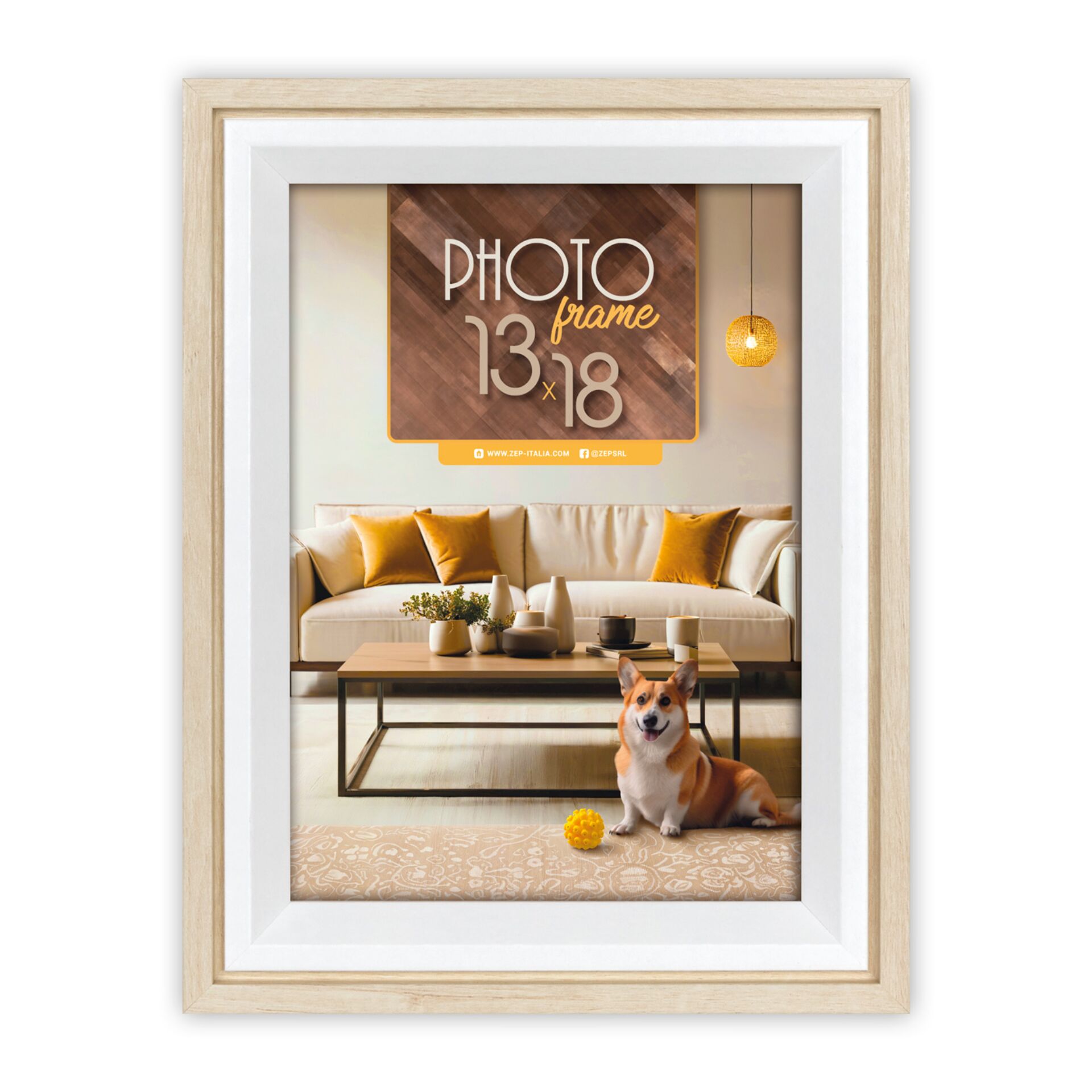Rahmenbild, Wohnzimmer-Dekor, Hund, Couch, Lampe