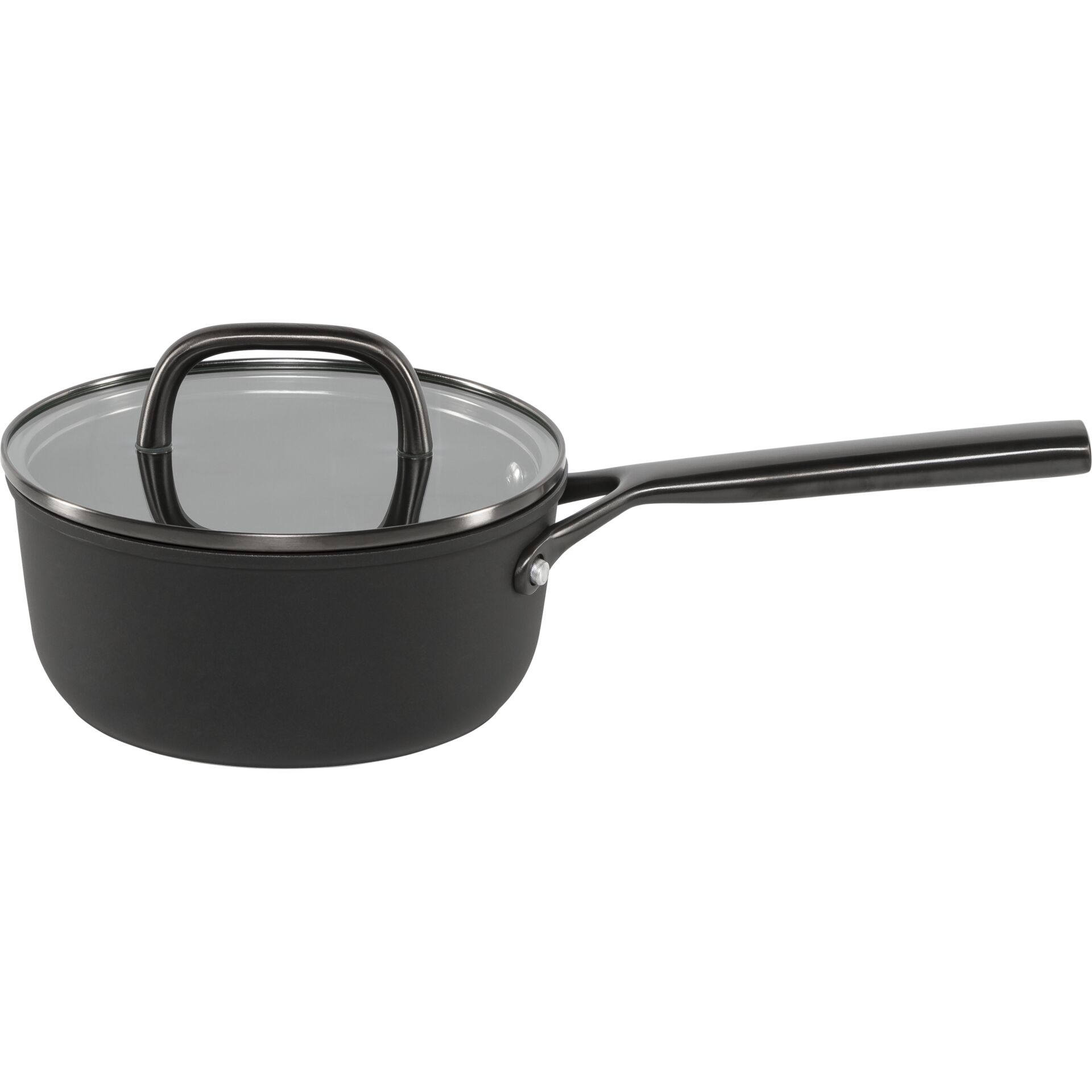Kochtopf, Pfanne, Glasdeckel, Antihaft, Langbogen-Griff
