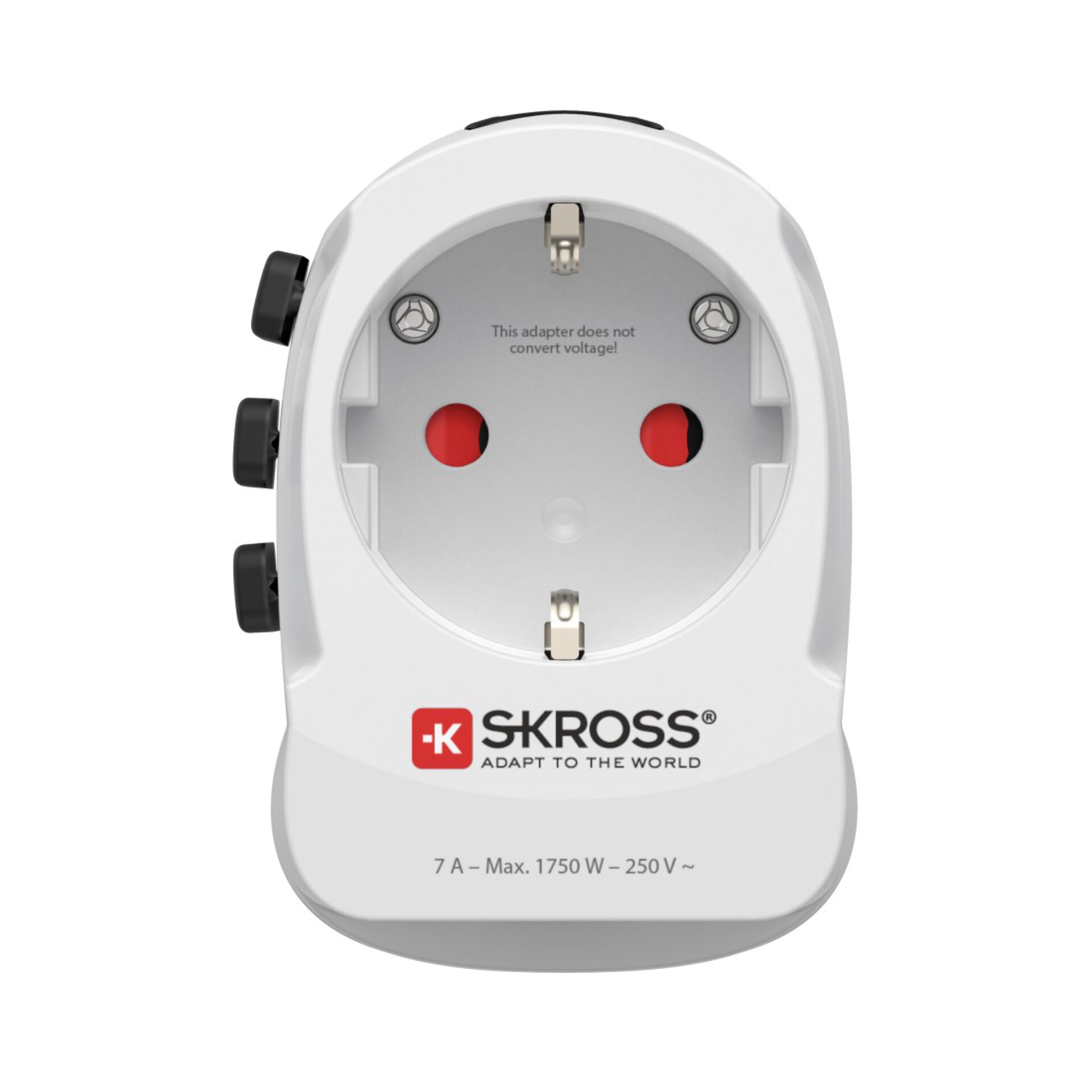 Steckdosenadapter, EU-Wechseldose, Schukostecker, Mehrfachstecker, Weißer Adapter