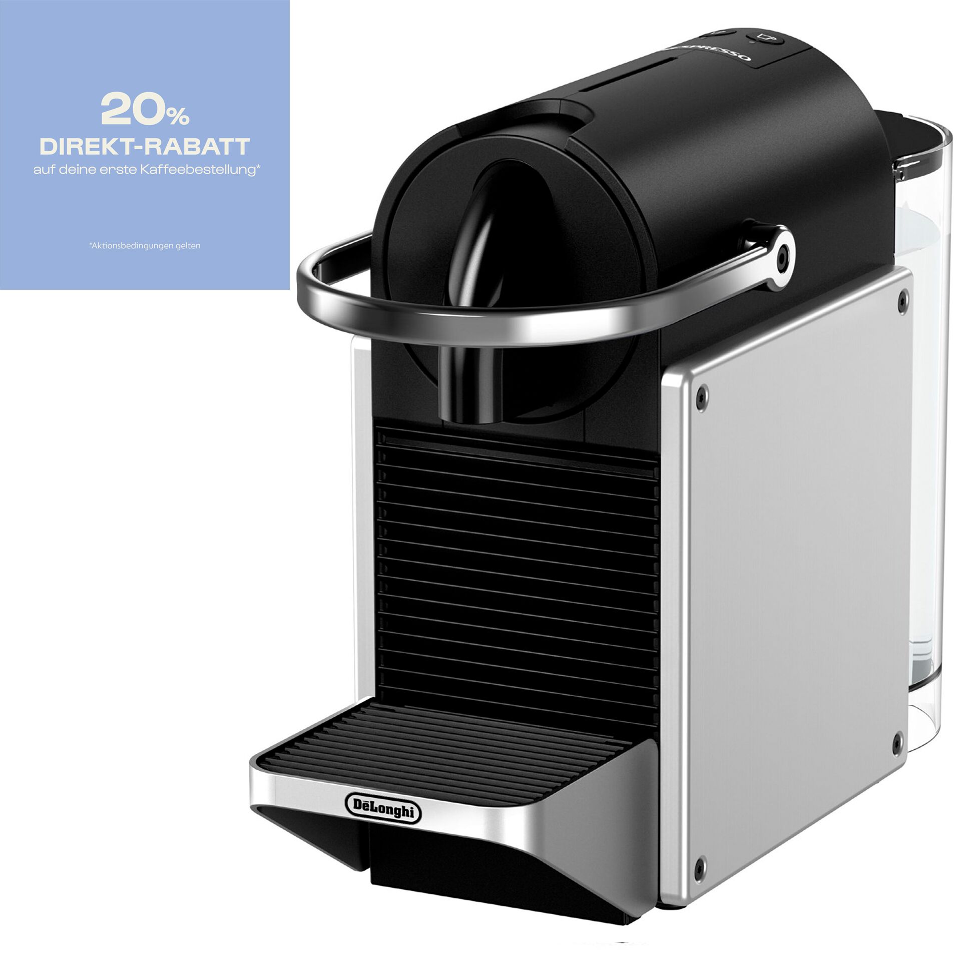 Kaffeemaschine, Kapselmaschine, Nespresso, Einzelportion, Sonderangebot, Kaffeemaschine, Espressomaschine, Kapselmaschine, DeLonghi, Silber/Schwarz, Kaffeemaschine, Kaffeevollautomat, Espressoautomat, Kapselmaschine, Silber/Schwarz